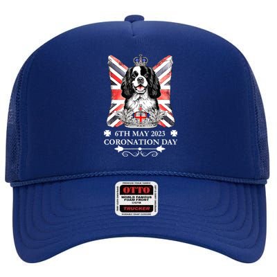 Cavalier King Charles Iii Coronation Spaniel Dog Adults High Crown Mesh Back Trucker Hat