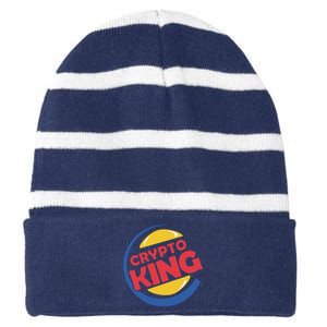 Crypto King Striped Beanie with Solid Band