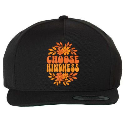 Choose Kindness Cool 60s Unity Day Groovy World Kindness Day Wool Snapback Cap