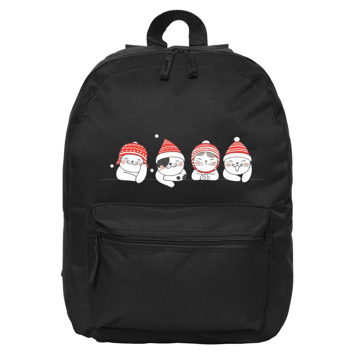 Cute Kitty Cats Christmas, Festive 16 in Basic Backpack