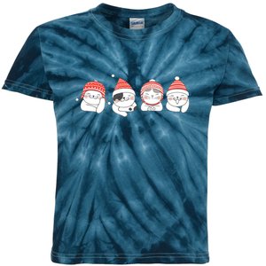 Cute Kitty Cats Christmas, Festive Kids Tie-Dye T-Shirt