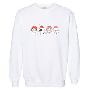 Cute Kitty Cats Christmas, Festive Garment-Dyed Sweatshirt