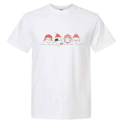 Cute Kitty Cats Christmas, Festive Garment-Dyed Heavyweight T-Shirt