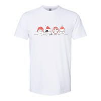 Cute Kitty Cats Christmas, Festive Softstyle CVC T-Shirt