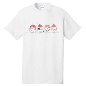 Cute Kitty Cats Christmas, Festive Tall T-Shirt