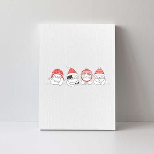 Cute Kitty Cats Christmas, Festive Canvas