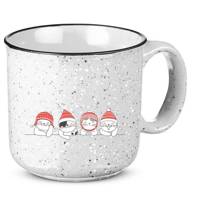 Cute Kitty Cats Christmas, Festive 15oz Campfire Ceramic Mug