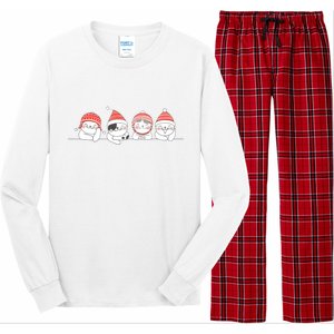 Cute Kitty Cats Christmas, Festive Long Sleeve Pajama Set