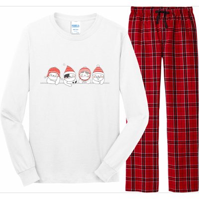 Cute Kitty Cats Christmas, Festive Long Sleeve Pajama Set