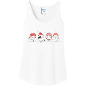 Cute Kitty Cats Christmas, Festive Ladies Essential Tank