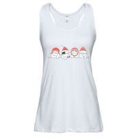 Cute Kitty Cats Christmas, Festive Ladies Essential Flowy Tank