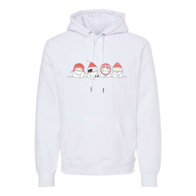 Cute Kitty Cats Christmas, Festive Premium Hoodie