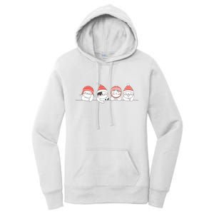 Cute Kitty Cats Christmas, Festive Women's Pullover Hoodie