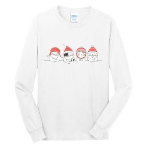 Cute Kitty Cats Christmas, Festive Tall Long Sleeve T-Shirt