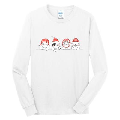 Cute Kitty Cats Christmas, Festive Tall Long Sleeve T-Shirt