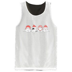 Cute Kitty Cats Christmas, Festive Mesh Reversible Basketball Jersey Tank