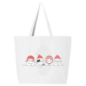 Cute Kitty Cats Christmas, Festive 25L Jumbo Tote