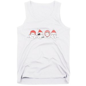 Cute Kitty Cats Christmas, Festive Tank Top