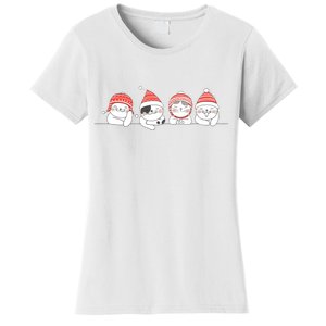 Cute Kitty Cats Christmas, Festive Women's T-Shirt