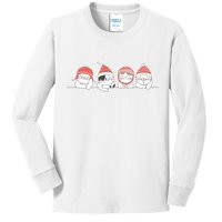 Cute Kitty Cats Christmas, Festive Kids Long Sleeve Shirt