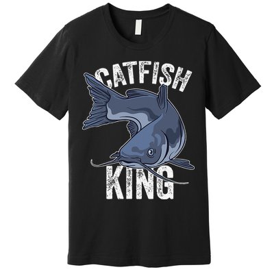 Catfish King Catfish Fishing Catfishing Premium T-Shirt