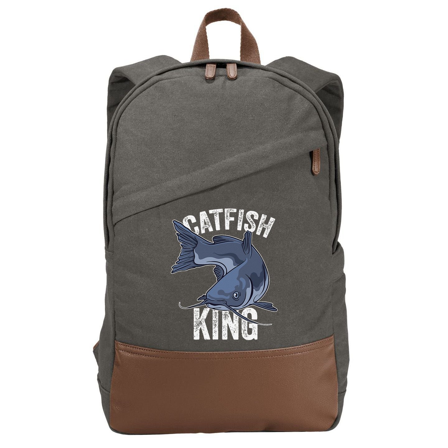 Catfish King Catfish Fishing Catfishing Cotton Canvas Backpack