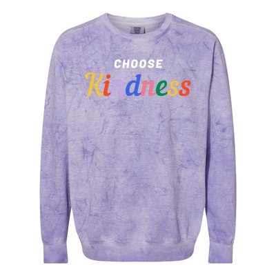 Choose Kindness Colorful Positive Quote Colorblast Crewneck Sweatshirt