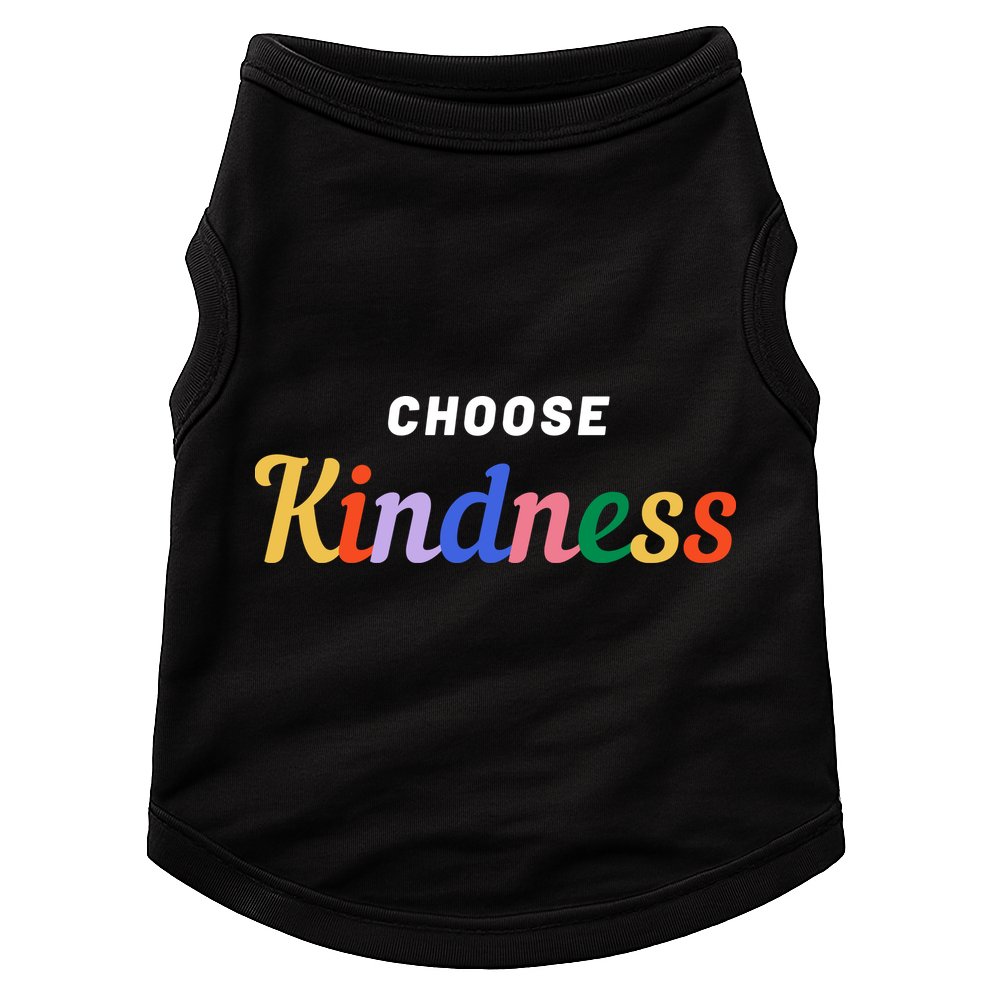 Choose Kindness Colorful Positive Quote Doggie Tank