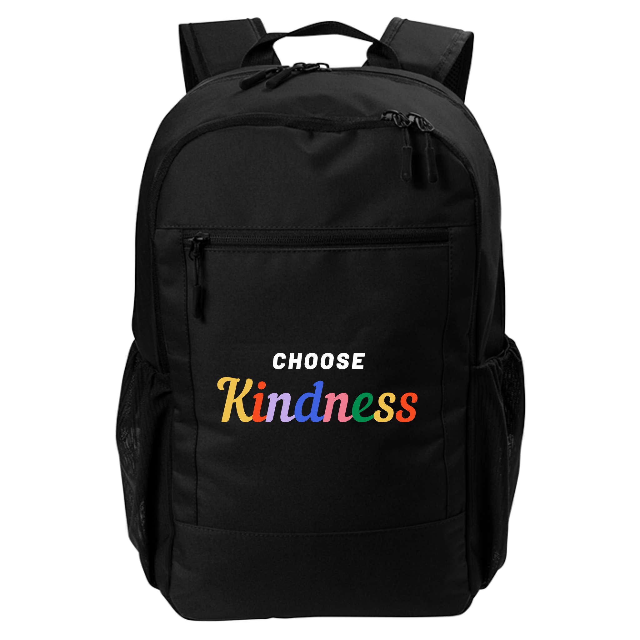 Choose Kindness Colorful Positive Quote Backpack