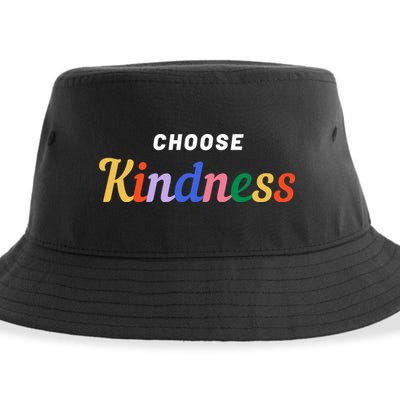Choose Kindness Colorful Positive Quote Sustainable Bucket Hat