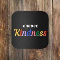 Choose Kindness Colorful Positive Quote Coaster