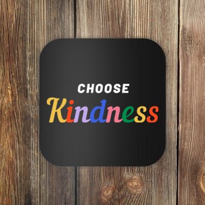 Choose Kindness Colorful Positive Quote Coaster