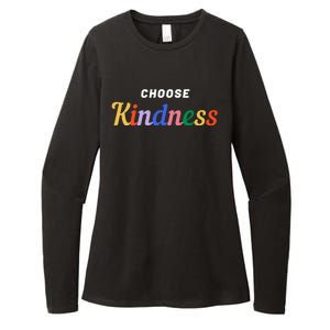 Choose Kindness Colorful Positive Quote Womens CVC Long Sleeve Shirt