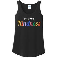 Choose Kindness Colorful Positive Quote Ladies Essential Tank