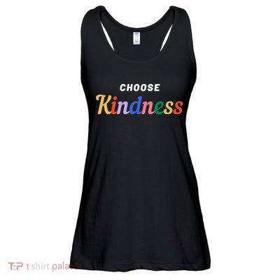 Choose Kindness Colorful Positive Quote Ladies Essential Flowy Tank