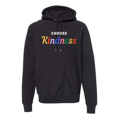 Choose Kindness Colorful Positive Quote Premium Hoodie