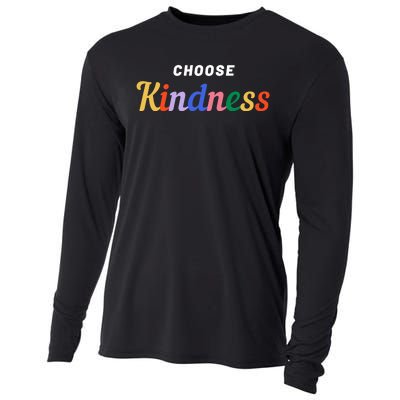 Choose Kindness Colorful Positive Quote Cooling Performance Long Sleeve Crew