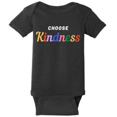 Choose Kindness Colorful Positive Quote Baby Bodysuit
