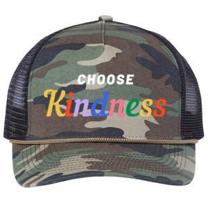 Choose Kindness Colorful Positive Quote Retro Rope Trucker Hat Cap