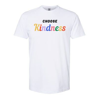 Choose Kindness Colorful Positive Quote Softstyle CVC T-Shirt