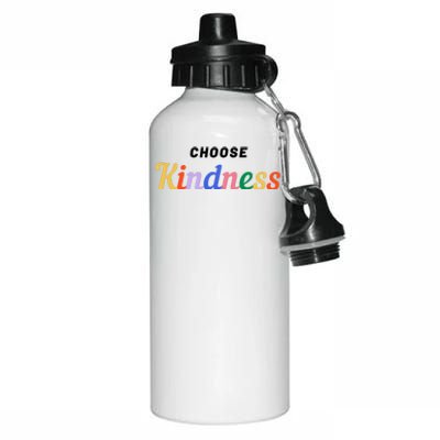 Choose Kindness Colorful Positive Quote Aluminum Water Bottle