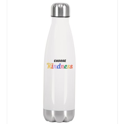 Choose Kindness Colorful Positive Quote Stainless Steel Insulated Water Bottle