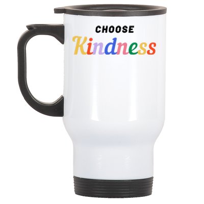 Choose Kindness Colorful Positive Quote Stainless Steel Travel Mug