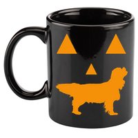 Cavalier King Charles Spaniel Halloween Spooky Face Funny 11oz C Handle Ceramic Mug