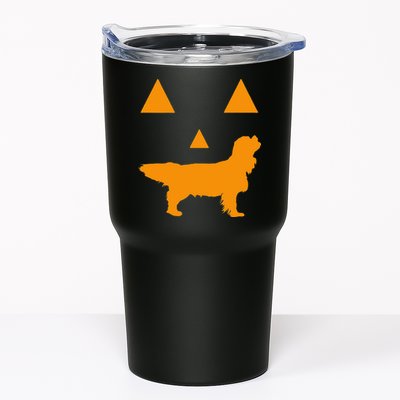 Cavalier King Charles Spaniel Halloween Spooky Face Funny Tumbler