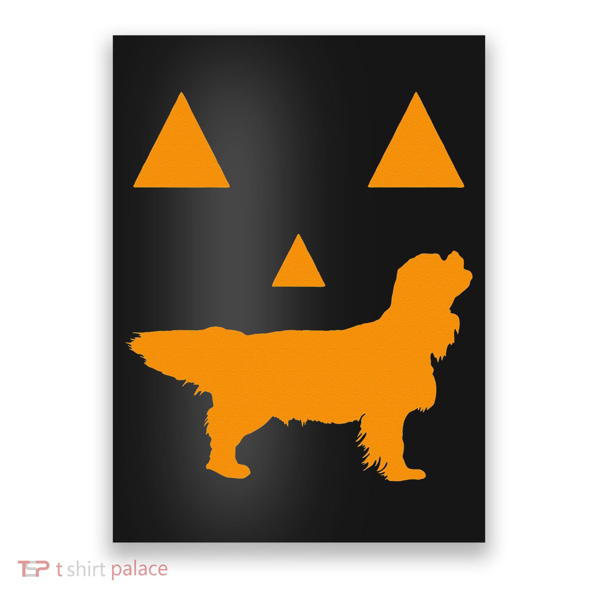 Cavalier King Charles Spaniel Halloween Spooky Face Funny Poster