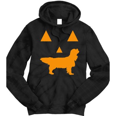 Cavalier King Charles Spaniel Halloween Spooky Face Funny Tie Dye Hoodie