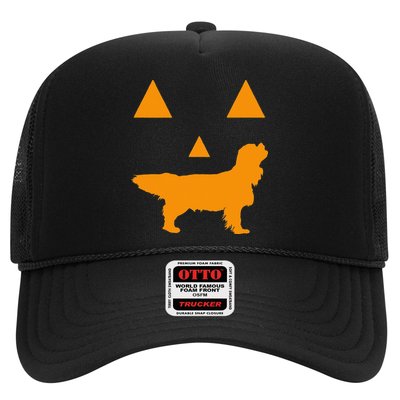 Cavalier King Charles Spaniel Halloween Spooky Face Funny Trucker Hat