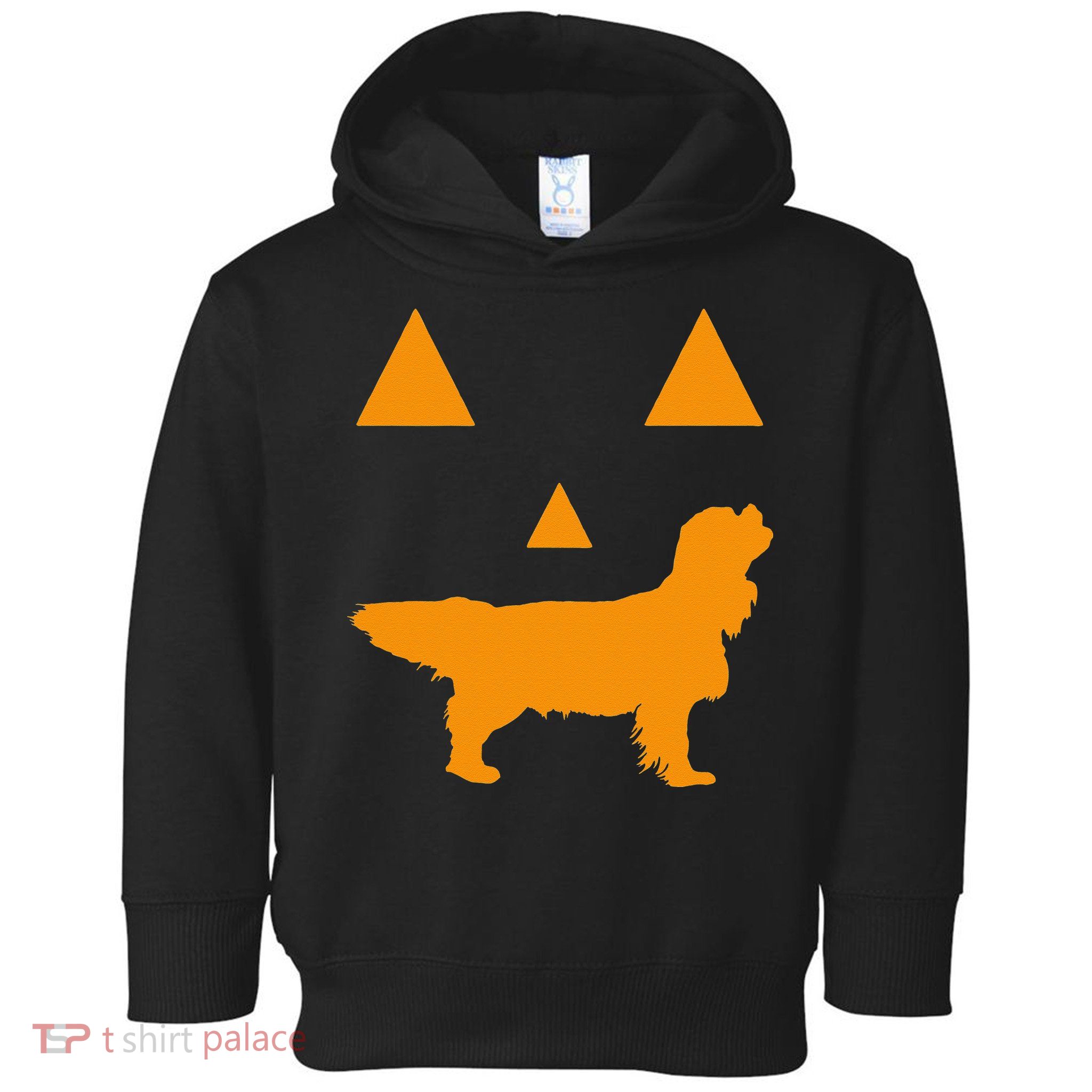 Cavalier King Charles Spaniel Halloween Spooky Face Funny Toddler Hoodie
