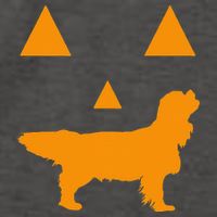 Cavalier King Charles Spaniel Halloween Spooky Face Funny Vector Backpack
